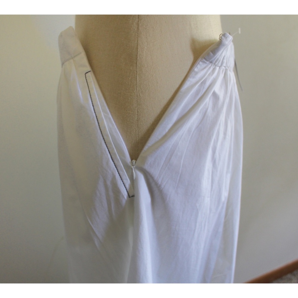 J.Crew NWT Bloggers Favorite Contrast-Stitch Midi Skirt in size 4 27 White - Picture 10 of 12